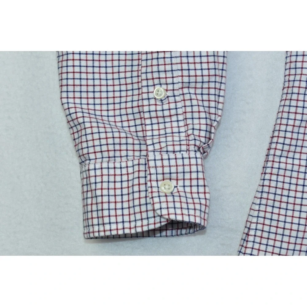 Ralph Lauren Classic Fit Men's Shirt Size XXL White/Red Plaid Check Button Down